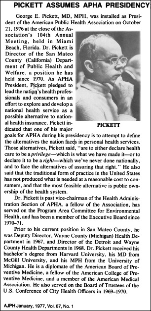 Dr. Pickett APHA